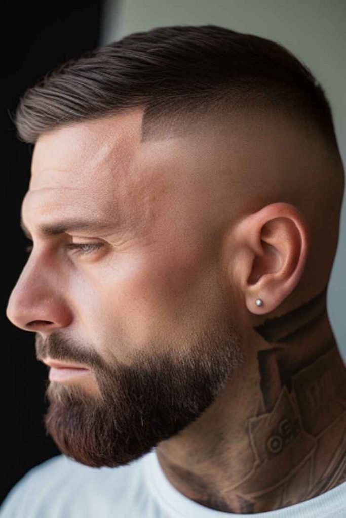 a hair style of Burst Fade in Skin Fade