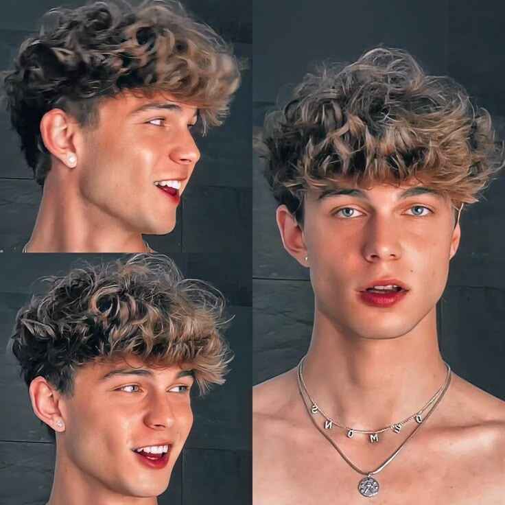 fluffy hair men in pic
