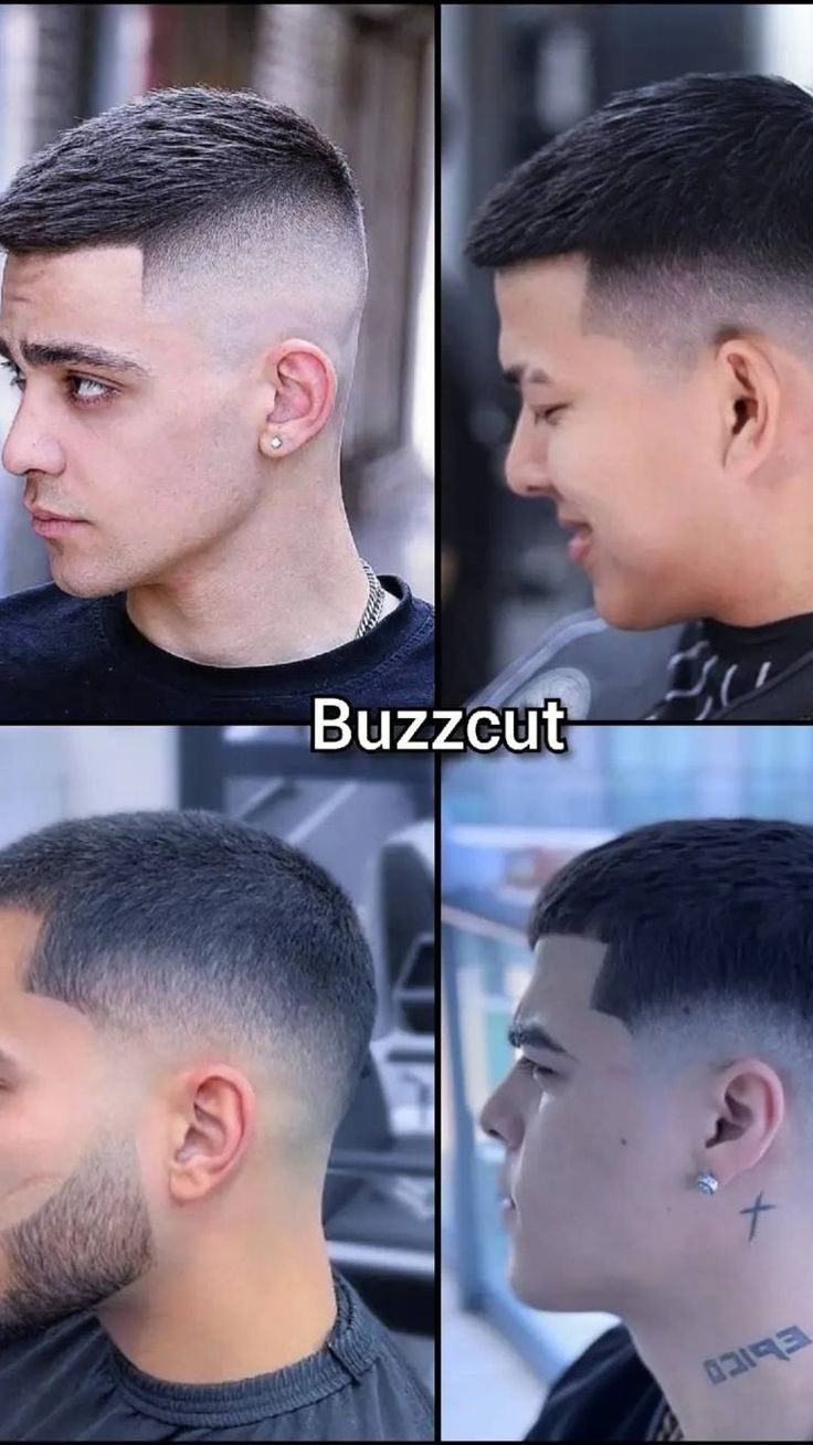 Man with a mid buzz cut taper and side part, showcasing wavy hair and a polished look in natural light.