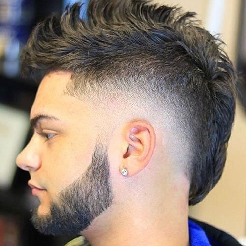 a modern twist with softer, more seamless transitions. Instead of harsh shaves, opt for an undercut Mohawk blend with a tapered back
